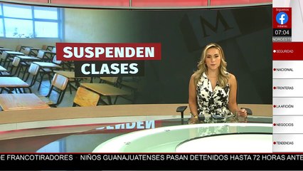 Suspenden clases en Sinaloa por jornada de hechos violentos