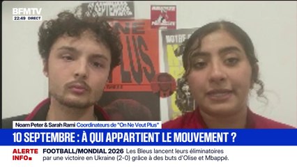 "Bloquons tout": "Le 10 septembre est une mobilisation forte, qui est là pour unir les Français du bas contre ceux du haut", lance Sarah Rami, coordinatrice de "On Ne Veut Plus"