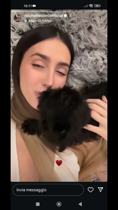 Michele Comi le fuse del suo cagnolino guarito