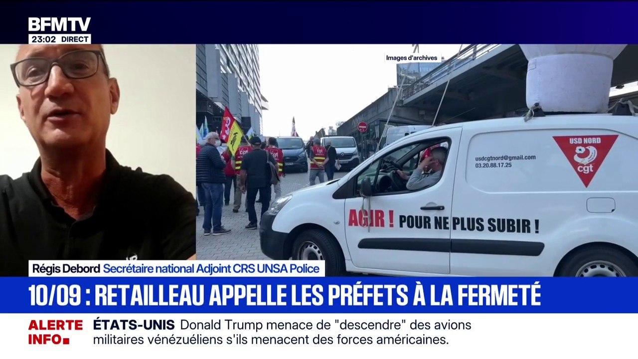 Blocages du 10 septembre: "C'est une manifestation qui est quand même très à risque", confie Régis Debord, secrétaire national adjoint CRS UNSA Police