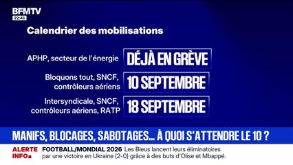 Manifs, blocages, sabotages : à quoi s'attendre le 10 ? - 05/09