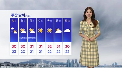 [날씨] 주말 서쪽 100mm 이상 강한 비...강원동해안 빗방울 / YTN