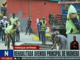Caracas I Rehabilitada en la parroquia Antímano la avenida principal de Mamera