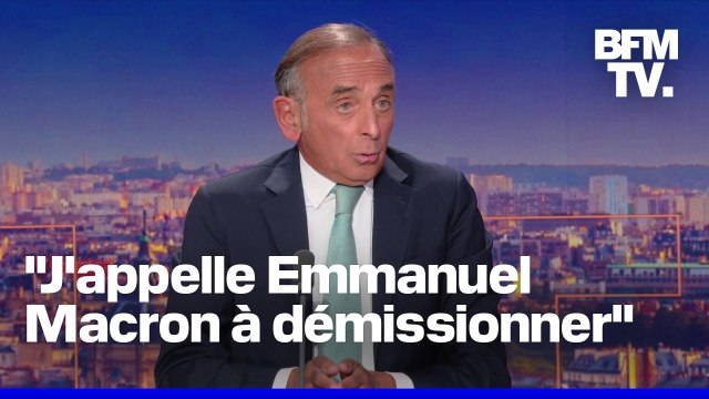 Crise politique, union des droites: l'interview d'Éric Zemmour, président du parti Reconquête !