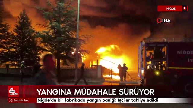 Niğde'de bir fabrikada yangın paniği: İşçiler tahliye edildi