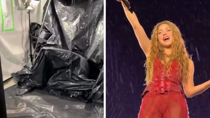 Shakira sufre en Querétaro; la colombiana comparte su camerino inundado por lluvias