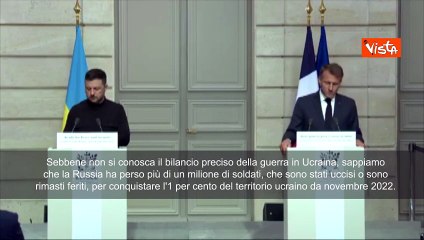Macron: Russia ha perso un milione di soldati per conquistare l'1 per cento dell'Ucraina