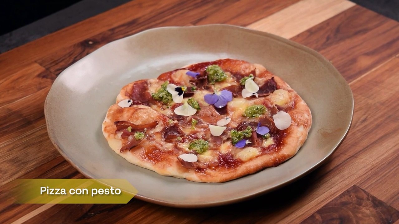 Pizza con pesto