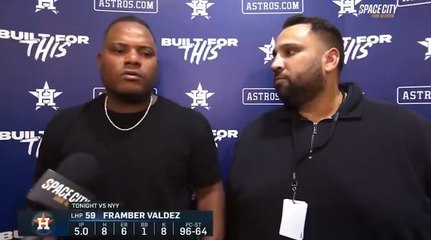 Framber Valdez aclara que lanzamiento al pecho del catcher César Salazar, no fue intencional