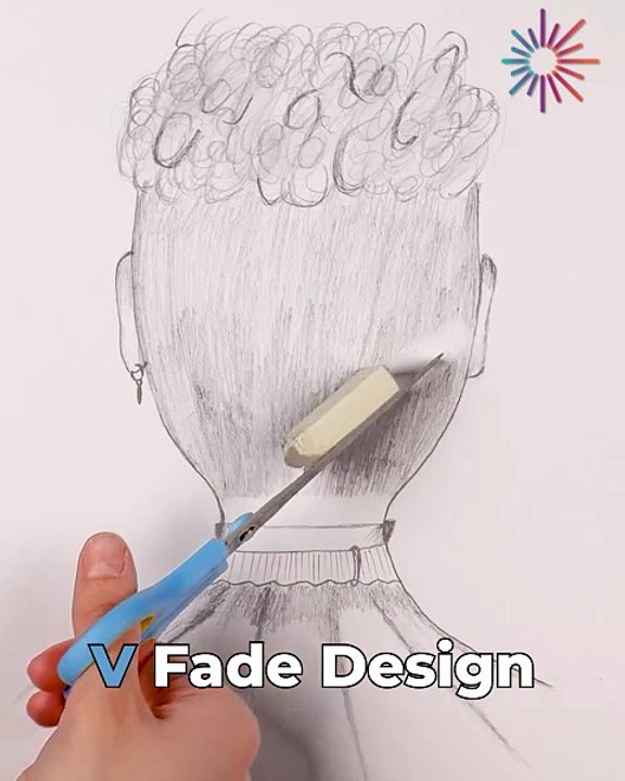 V Fade design on paper ✂️✨
