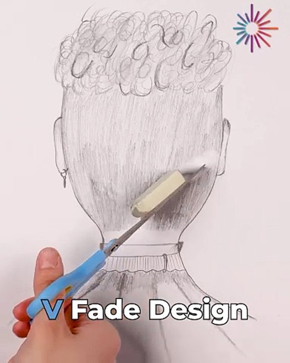 V Fade design on paper ✂️✨