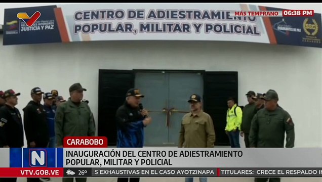 Autoridades nacionales inauguran Centro de Adiestramiento Popular, Militar y Policial en Carabobo