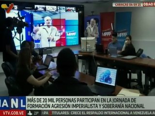 El día de hoy participaron 20 mil personas en el taller Agresión Imperialista y Soberanía Nacional