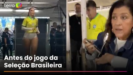 Ivete no aquecimento e Regina Casé na galera: os bastidores de Brasil e Chile no Maracanã