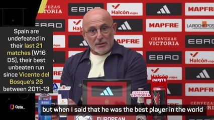 De la Fuente grateful Spain have some of the world's best players