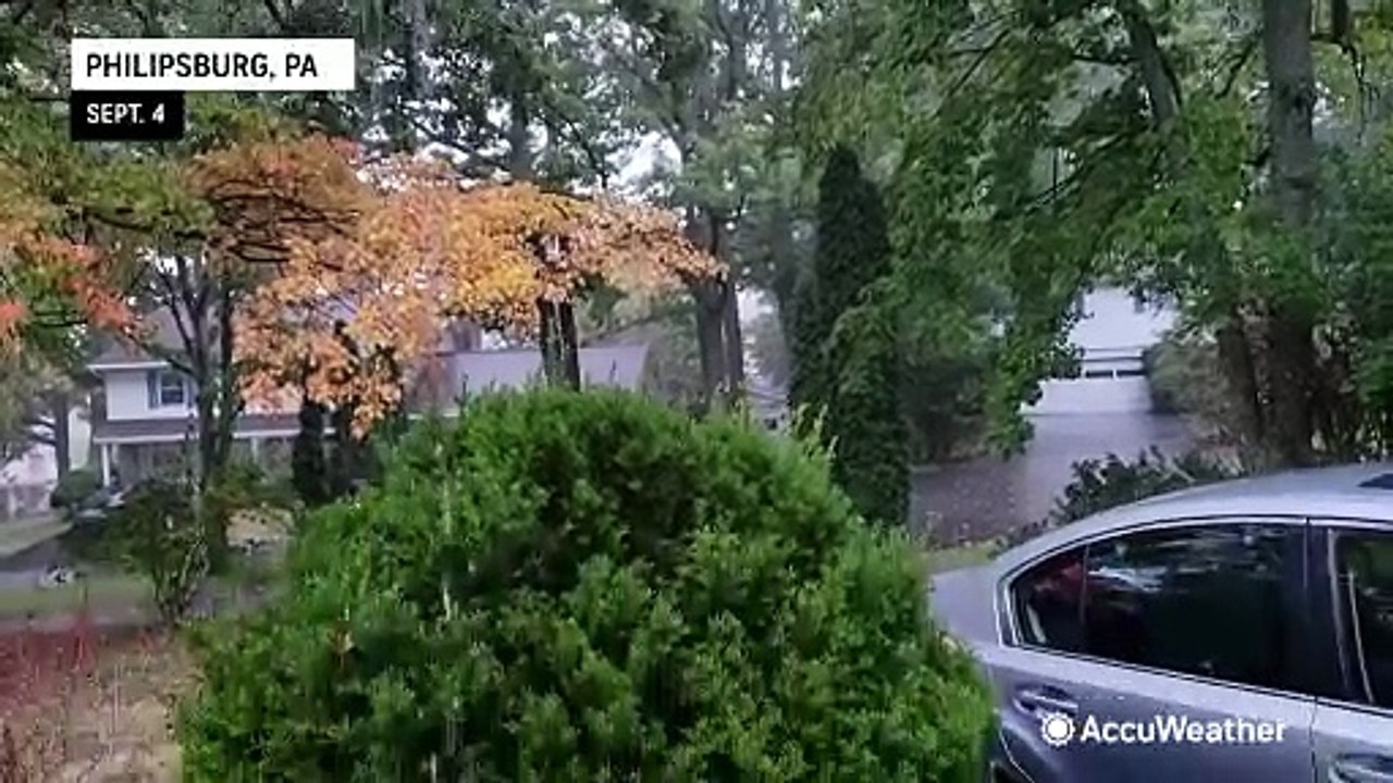 Heavy rain soaks the Northeast