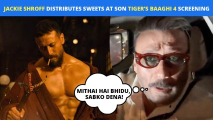 Jackie Shroff Distributes Sweets To Paparazzi, Celebrates Ganesh Chaturthi & Son Tiger Shroff's BAAGHI 4 Release