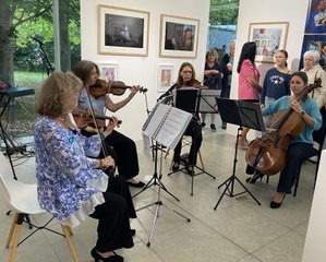 Dolina String Quartet perform Ukrainian national anthem at UCA Farnham