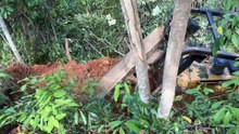 Extreme Mountain Area Breached by D6R XL Bulldozer to Create Road
