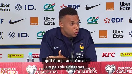 Mbappé : “Est-ce qu’on joue trop ? Non. Mais il nous faut plus de repos”