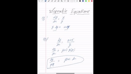 Separable Equation and Integrating Factor Method