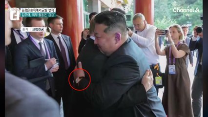 ‘푸틴 포옹’ 김정은 손목에…2천만 원 ‘명품 시계’