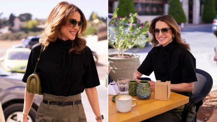 Rania di Giordania, eleganza casual per mescolarsi con i giovani imprenditori
