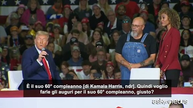 Trump fa gli auguri a Kamala Harris per i 60 anni: «Buon compleanno, e lo dico sul serio»