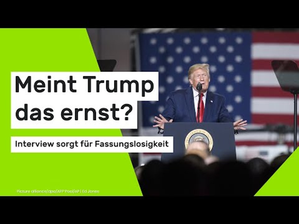 Meint er das ernst? US-Präsident sorgt mit Interview für Fassungslosigkeit