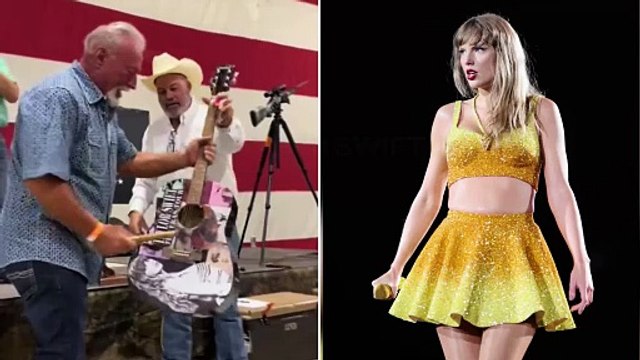 Furia texana sulla chitarra di Taylor Swift: un uomo la compra all'asta per 4mila dollari e la distrugge