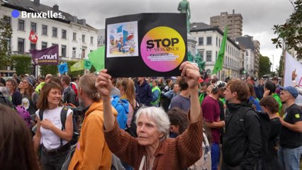 Accord UE / Mercosur : manifestation devant le Parlement européen à Bruxelles