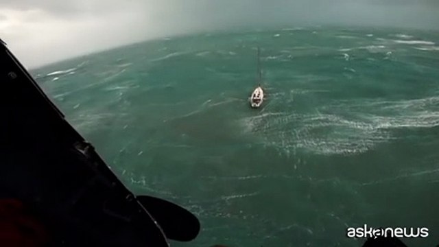 Uragano Helene, il commovente salvataggio in mare di un uomo col suo cane