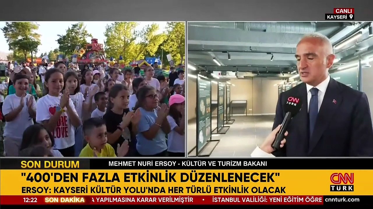 Kültür ve Turizm Bakanı Mehmet Nuri Ersoy CNN TÜRK'te! Kayseri Kültür Yolu yarın başlıyor