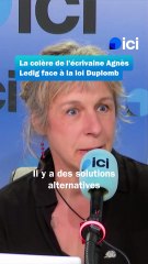 La colère de l'écrivaine Agnès Ledig face à la loi Duplomb