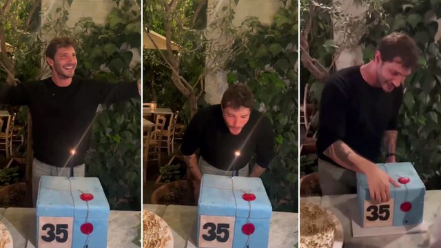 Stefano De Martino, la torta per i 35 anni è... un pacco (di Affari Tuoi )