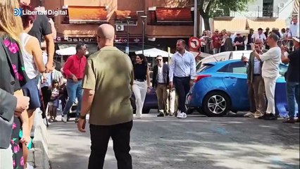 Feijóo y Ayuso aclamados a su llegada al acto del PP en Arganda del Rey