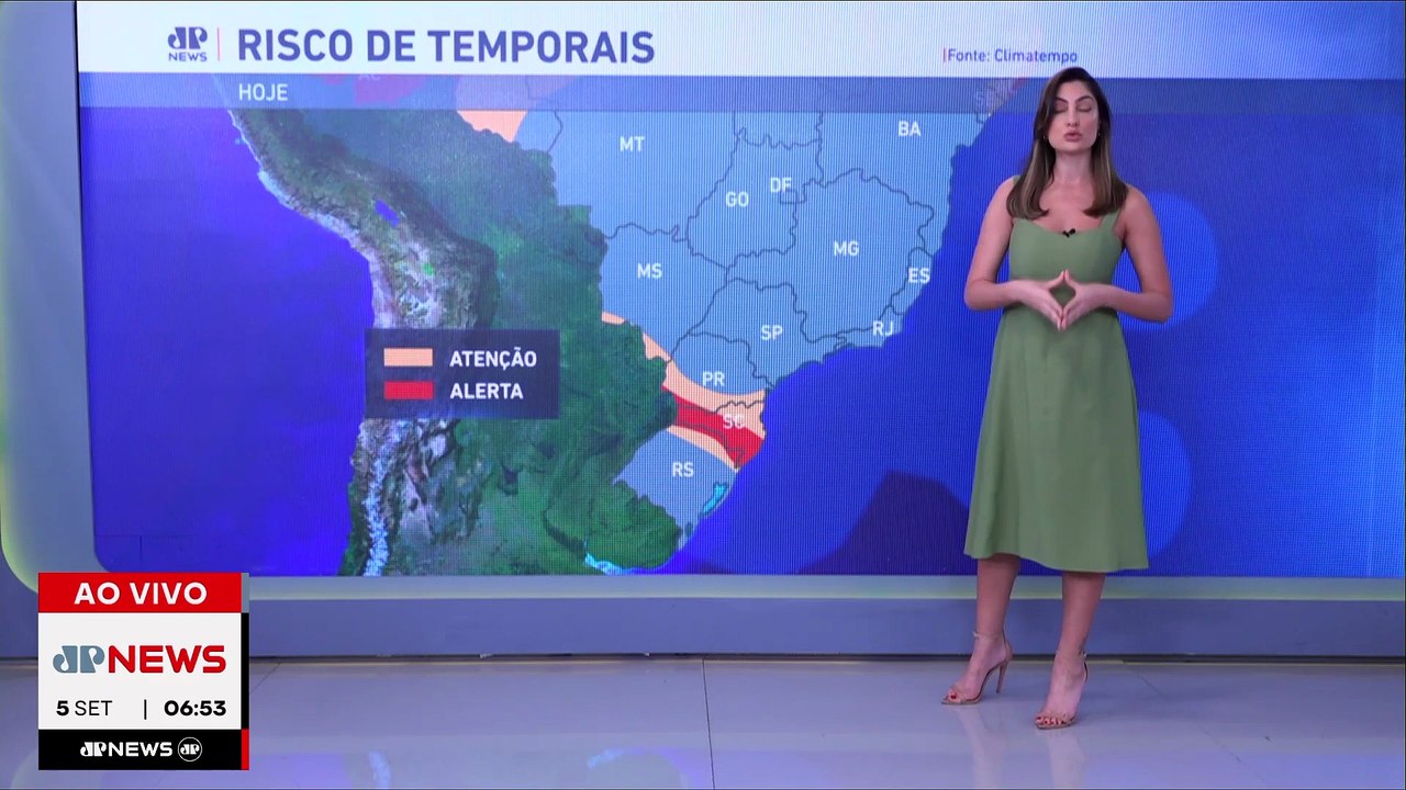 Sul segue em alerta para temporais nesta sexta...