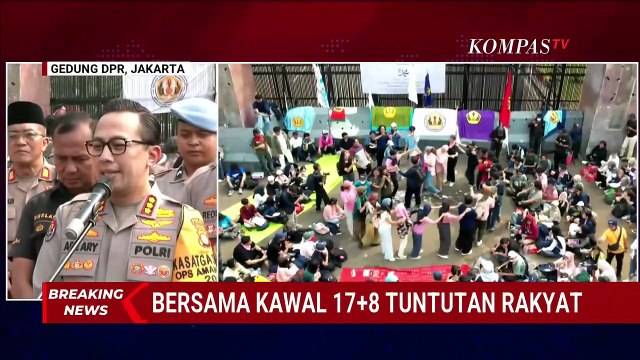 [FULL] Situasi Terkini Demo Mahasiswa di DPR, Polisi Terjunkan 1.371 Personel untuk Pengamanan