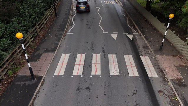 St George’s Cross appears on city’s zebra crossings as flags hoisted across country