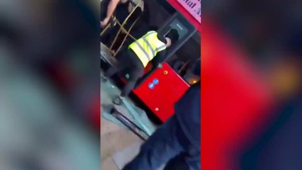 Watch: Moment passengers scream in terror after bus crashes outside Victoria station