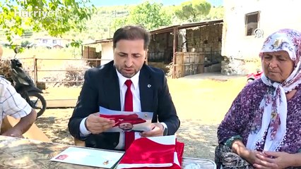 Cumhurbaşkanı Erdoğan'ın "Terörsüz Türkiye" mektubu İzmir'deki şehit ailesine ulaştı