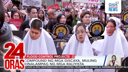 Compound ng mga Discaya, muling kinalampag ng mga raliyista | 24 Oras