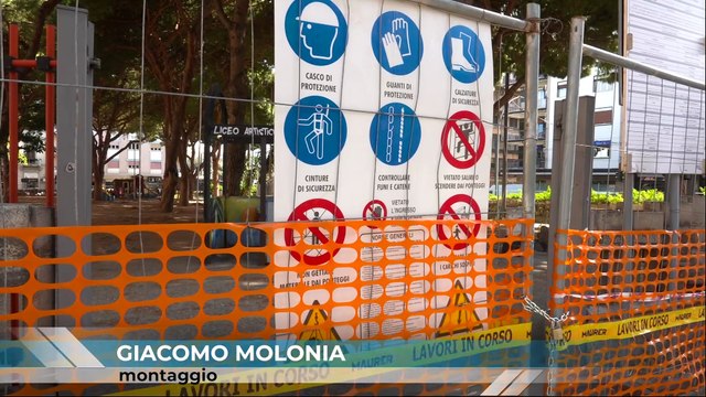 Lavori in corso alla villetta Quasimodo. In primavera sarà una piazza