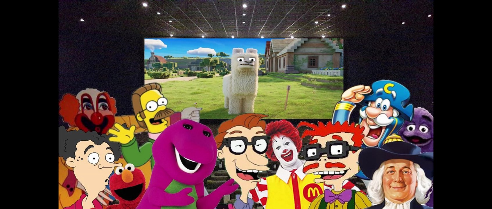 Drew Pickles and the Barney Bunch Go To A Minecraft Movie Screening