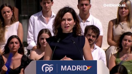 Ayuso compara las protestas contra el genocidio en Gaza en La Vuelta con los atentados terroristas de Múnich del 72