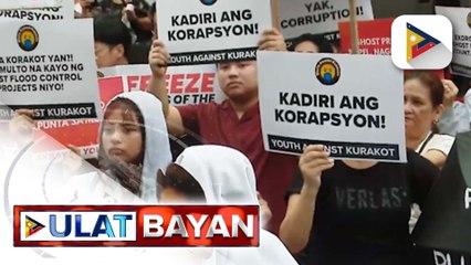 Panibagong kilos-protesta, muling isinagawa sa harapan ng gusali ng St. Gerrard Construction na pag-aari ng pamilya Discaya | ulat ni JM Pineda