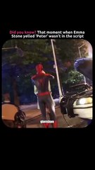 When raw emotion slips past the script, magic happens on screen 🎬❤️   #glamsham #emmastone #spiderman #behindthescenes #unscriptedmoments  #marvelmoments   glamsham, emma stone, spiderman, behind the scenes, unscripted moments, marvel moments