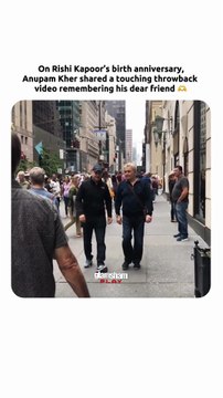 On Rishi Kapoor’s birth anniversary, Anupam Kher shared a heartfelt throwback. #rishikapoor #reels #anupamkher #actors #birthanniversary #bollywood #kapoor [Kapoor, anupam kher, bollywood, rishi kapoor, glamsham, edits]