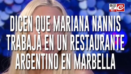 En su peor momento... ¿Mariana Nannis trabaja como camarera en Marbella?