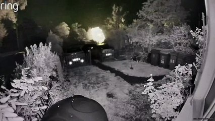 Footage shows spectacular flashes as village on Bucks and Beds border is hit by power cuts